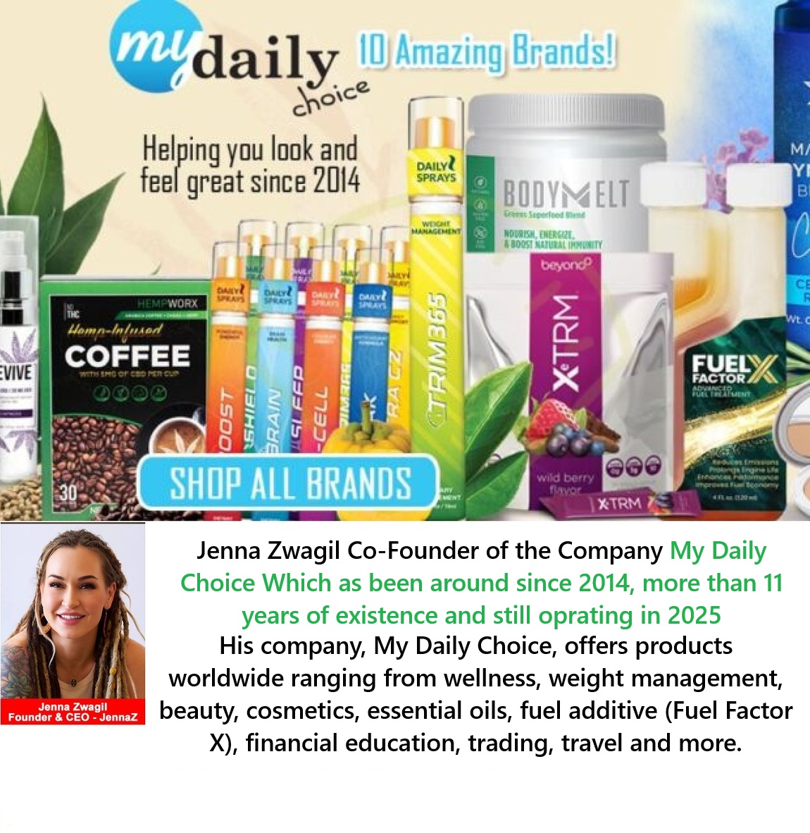 Jenna Zwagil CEO of My Daily Choice